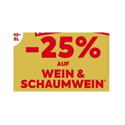 -25% AUF WEIN & SCHAUMWEIN BILLA