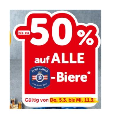 bis zu -50% auf ALLE Puntigamer-Biere INTERSPAR