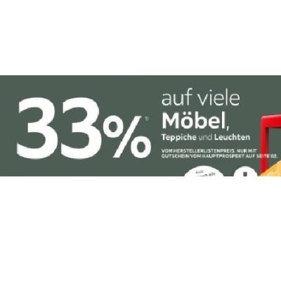 Promotion Bild von 33% auf viele Möbel, Teppiche und Leuchten XXXLutz