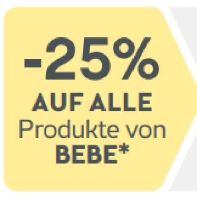 -25% AUF ALLE Produkte von BEBE BIPA