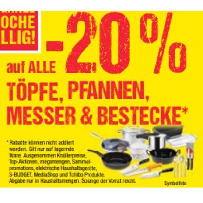 Promotion Bild von -20% auf ALLE TÖPFE, PFANNEN, MESSER & BESTECKE Maximarkt