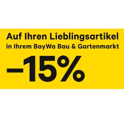 Bild von -15% Auf Ihren Lieblingsartikel In Ihrem BayWa Bau & Gartenmarkt BayWa