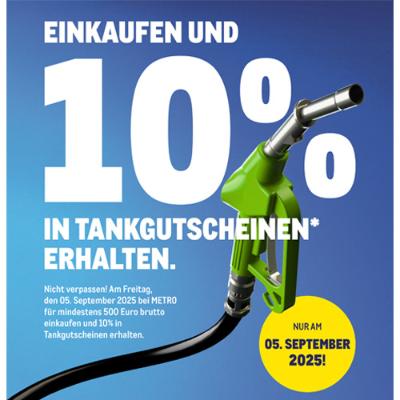Einkaufen bei METRO & 10% in Tankgutscheinen* erhalten