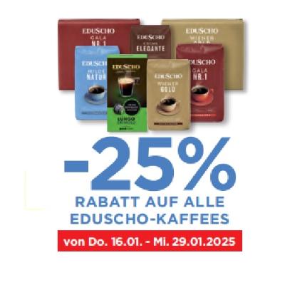 Promotion Bild von -25% RABATT AUF ALLE EDUSCHO-KAFFEES Unimarkt