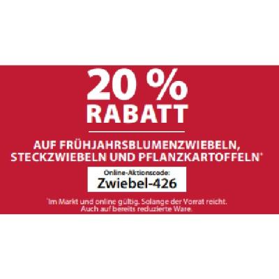 20% RABATT AUF FRÜHJAHRSBLUMENZWIEBELN, STECKZWIEBELN UND PFLANZKARTOFFELN Dehner