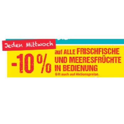 Jeden Mittwoch -10% auf ALLE FRISCHFISCHE UND MEERESFRÜCHTE IN BEDIENUNG Maximarkt