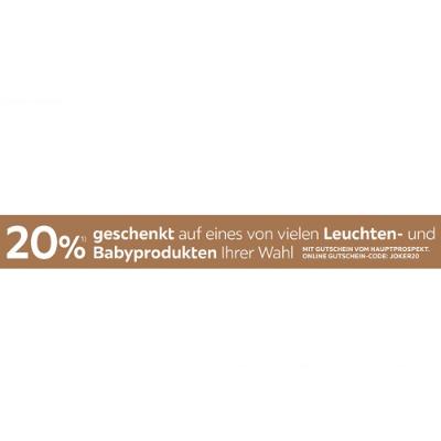 Bild von 20% geschenkt auf eines von vielen Leuchten- und Babyprodukten Ihrer Wahl XXXLutz