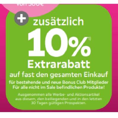 zusätzlich 10% Extrarabatt auf fast den gesamten Einkauf mömax