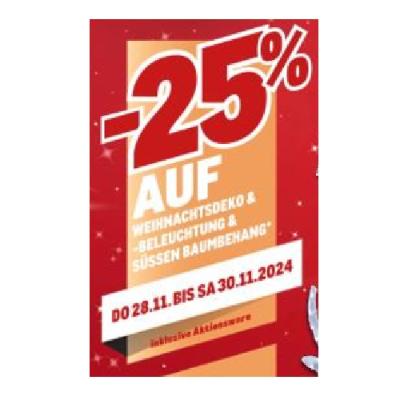 Promotion Bild von -25% AUF WEIHNACHTSDEKO & -BELEUCHTUNG & SÜSSEN BAUMBEHANG METRO