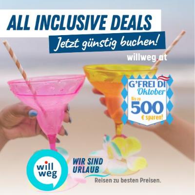 All Inclusive Urlaubs Deals mit willweg.at