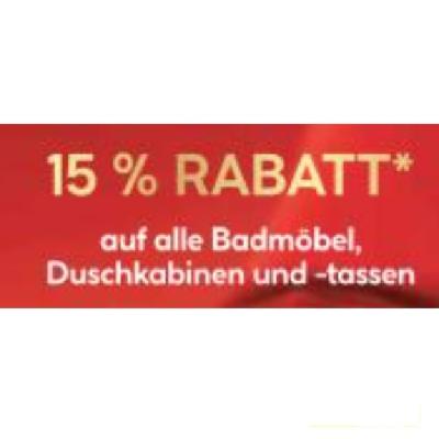 Promotion Bild von 15% RABATT auf alle Badmöbel, Duschkabinen und -tassen HELLWEG