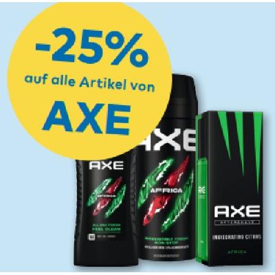 -25% auf alle Artikel von AXE T&G