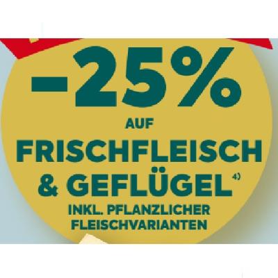 -25% AUF FRISCHFLEISCH & GEFLÜGEL INKL. PFLANZLICHER FLEISCHVARIANTEN BILLA PLUS