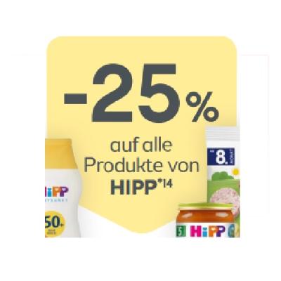 Promotion Bild von -25% auf alle Produkte von HIPP BIPA