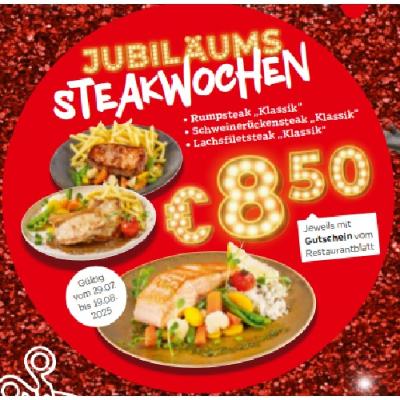 Promotion Bild von Rumpsteak „Klassik“, Schweinerückensteak „Klassik“ od. Lachsfiletsteak „Klassik“ je 8,50 € XXXLutz