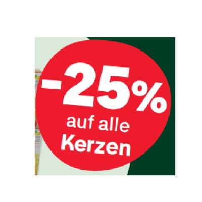 -25% auf alle Kerzen MPREIS