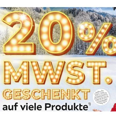 20% MWST. GESCHENKT auf viele Produkte XXXLutz