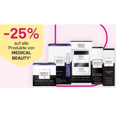 -25% auf alle Produkte von MEDICAL BEAUTY BIPA
