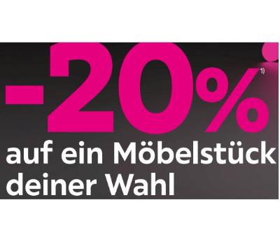 -20% auf ein Möbelstück deiner Wahl mömax