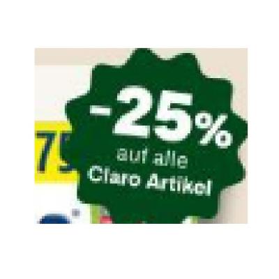 -25% auf alle Claro Artikel MPREIS