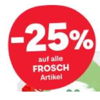 Promotion Bild von -25% auf alle FROSCH Artikel MPREIS
