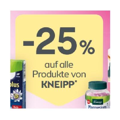 -25% auf alle Produkte von KNEIPP BIPA