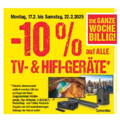 Promotion Bild von -10% auf ALLE TV- & HIFI-GERÄTE Maximarkt