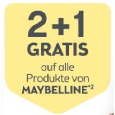 Promotion Bild von 2+1 GRATIS auf alle Produkte von MAYBELLINE BIPA