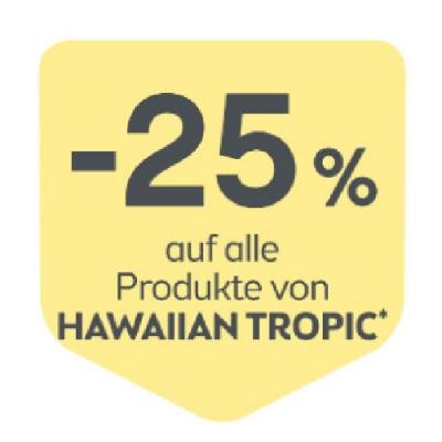 -25 % auf alle Produkte von HAWAIIAN TROPIC BIPA