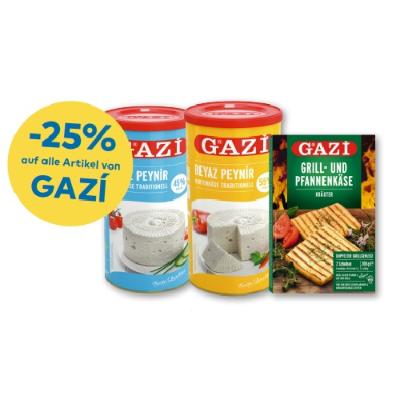 -25% auf alle Artikel von GAZI T&G