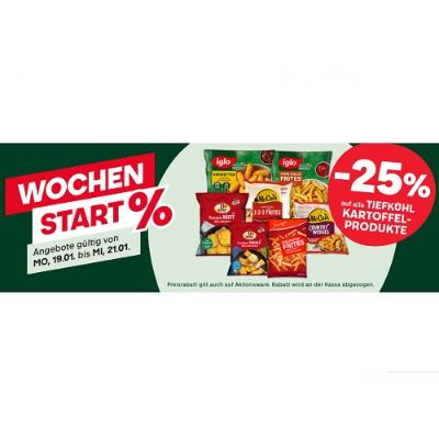 -25% auf alle TIEFKÜHL KARTOFFELPRODUKTE MPREIS