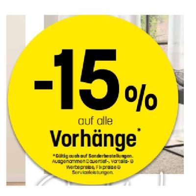-15% auf alle Vorhänge Betten Reiter