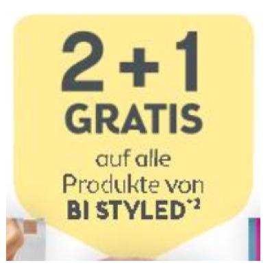 2+1 GRATIS auf alle Produkte von BI STYLED BIPA