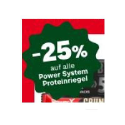 -25% auf alle Power System Proteinriegel MPREIS