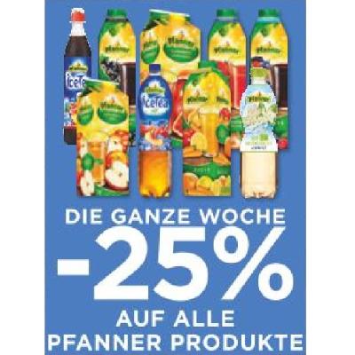 Promotion Bild von DIE GANZE WOCHE -25% AUF ALLE PFANNER PRODUKTE Unimarkt
