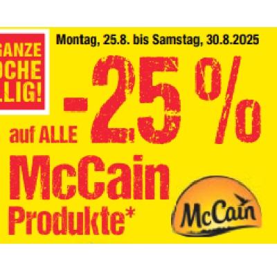 -25% auf ALLE McCain Produkte Maximarkt