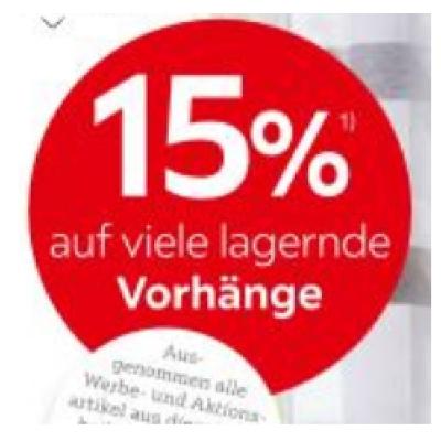 Promotion Bild von 15% auf viele lagernde Vorhänge XXXLutz