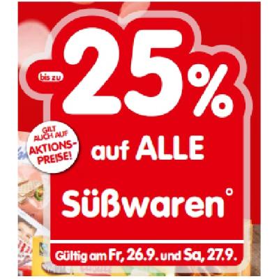 bis zu -25% auf ALLE Süßwaren INTERSPAR