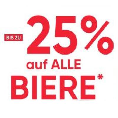 BIS ZU -25% auf ALLE BIERE Maximarkt