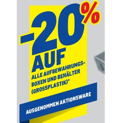 Promotion Bild von -20% AUF ALLE AUFBEWAHRUNGSBOXEN UND BEHÄLTER (GROSSPLASTIK) AUSGENOMMEN AKTIONSWARE METRO