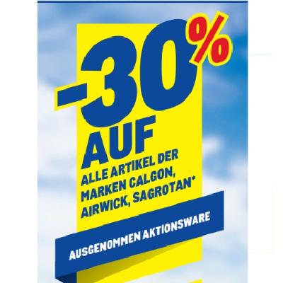 Promotion Bild von -30% AUF ALLE ARTIKEL DER MARKEN CALGON, AIRWICK, SAGROTAN AUSGENOMMEN AKTIONSWARE METRO