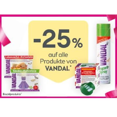 Promotion Bild von -25% auf alle Produkte von VANDAL BIPA