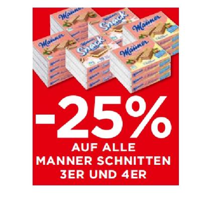 -25% AUF ALLE MANNER SCHNITTEN 3ER UND 4ER Unimarkt