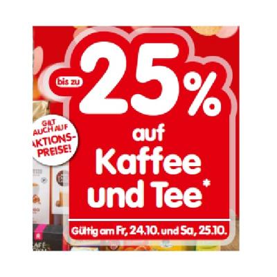 bis zu -25% auf Kaffee und Tee INTERSPAR
