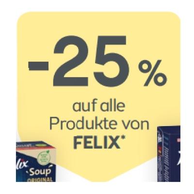 -25% auf alle Produkte von FELIX BIPA