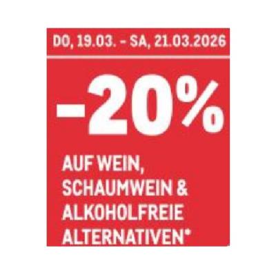 -20% AUF WEIN, SCHAUMWEIN & ALKOHOLFREIE ALTERNATIVEN METRO