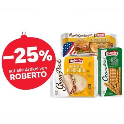 –25% auf alle Artikel von ROBERTO MPREIS