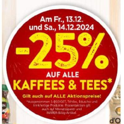 Bild von -25% AUF ALLE KAFFEES & TEES SPAR Gourmet