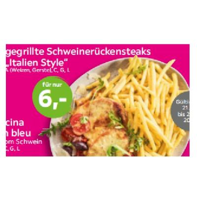 gegrillte Schweinerückensteaks „Italien Style“ Je 6€ mömax