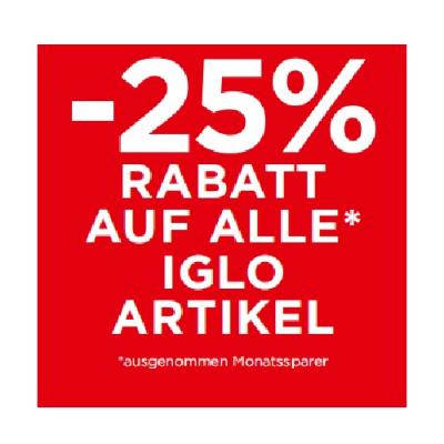 -25% RABATT AUF ALLE IGLO ARTIKEL Unimarkt
